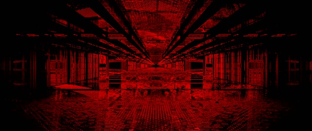 Red Neon Tunnel Vj Loop 2.39:1 Cinemascope 60fps Screensaver Glitch Grid