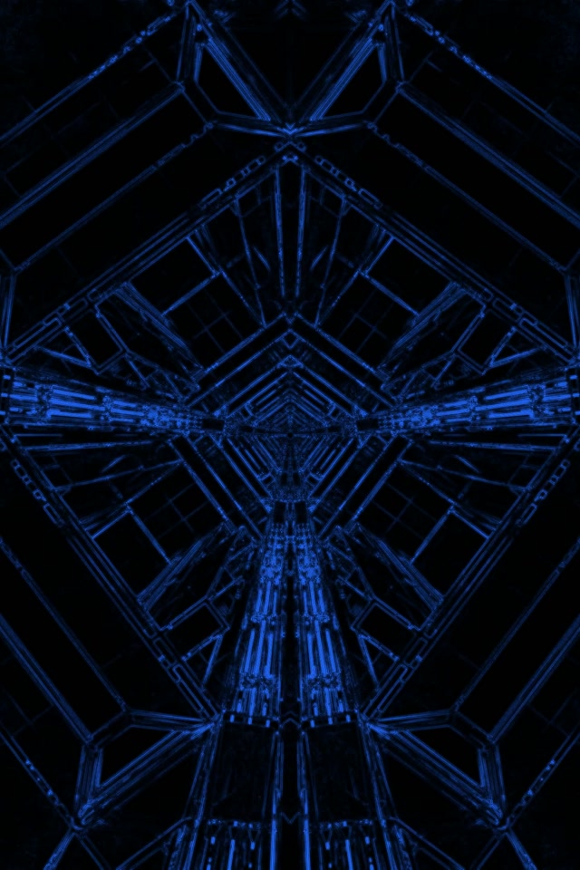 Blue Neon Tunnel Screensaver 60fps 2:3 Photo Portrait Vj Loop
