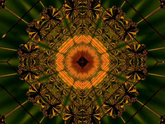 Neon Tunnel Oransje Diamant Vortex VJLoops 4:3 Klassisk 60fps Skjermsparer