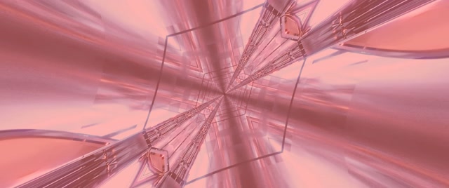 Neontunnel Rose Rosa Kaleidoskop Eksplosjon VJ Loop 2.39:1 Cinemascope 60fps Skjermsparer