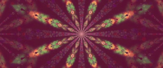 Neon Tunnel Kaleidoscope Petal Burst VJ Loop 2.39:1 Cinemascope 60fps Screensaver