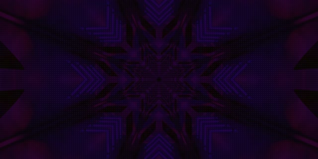 Neon Tunnel Purple Star Kaleidoscope VJ Loop 2:1 Univisium 60fps Screensaver