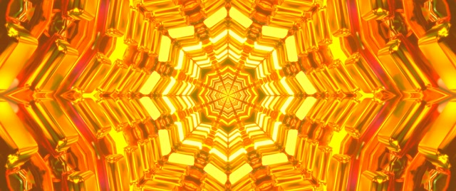 Pulsating Orange Neon Tunnel VJ Loop 60fps 2.39:1 Cinemascope Screensaver