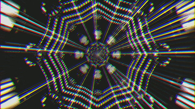 4k uhd 60fps skjermsparer neon tunnel regnbue geometriske mønstre windows 11 vj loop