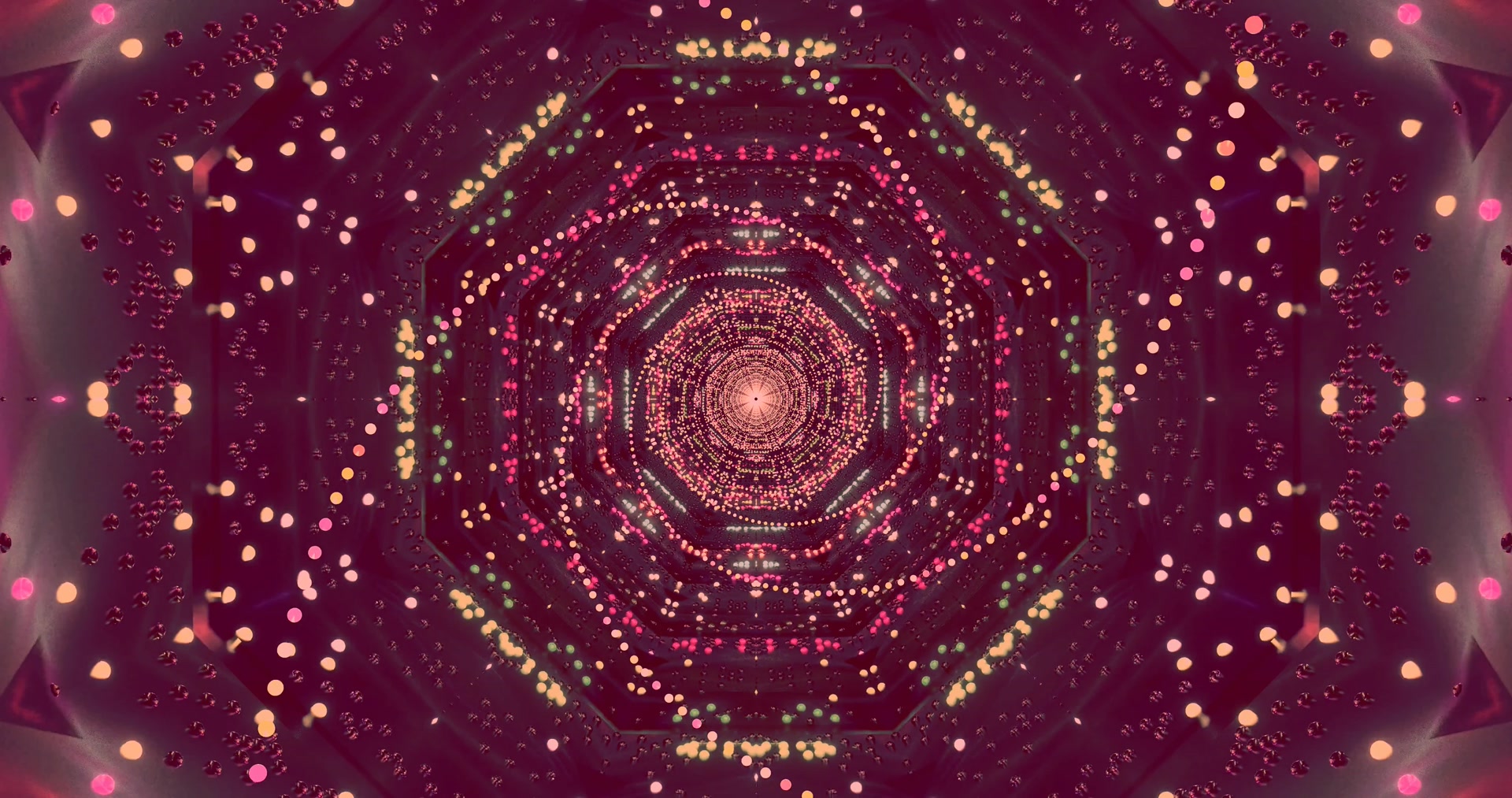 neon tunnel skjermsparer 4k uhd 60fps lilla rosa geometriske mønstre vj loop windows 10