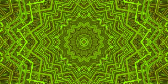 Grønn Neon Tunnel Stjerne Skjermsparer 2:1 Univisium 60fps VJ Loop