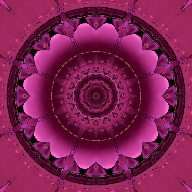 Rosa Neon Tunnel Mandala Skjermsparer 1:1 Kvadrat 60fps VJ Loop