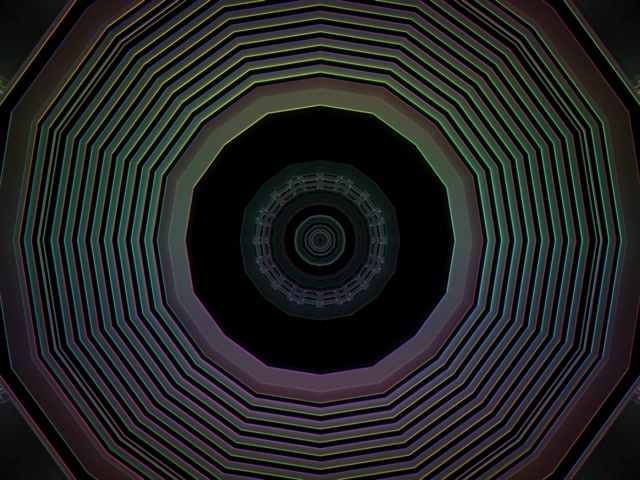 Octagonal Neon Tunnel | 4:3 Classic 60fps Screensaver VJ Loop
