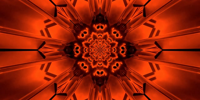 Rød Neon Tunnel Mandala Skjermbeskytter 2:1 Univisium 60fps VJ Loop