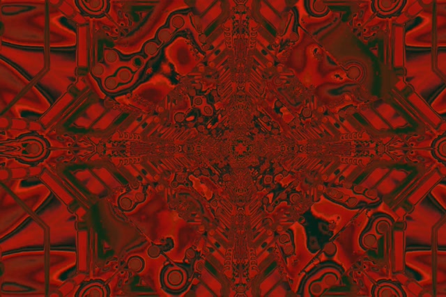 Rød Fraktal Kaleidoskop Neon Tunnel VJ Loop 3:2 Surface 60fps Skjermsparer
