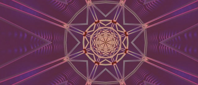 Neon Tunnel Stjerne Kaleidoskop 21:9 Ultrawide 60fps Skjermsparer Vj Loop
