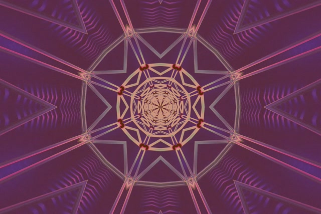 Neon Tunnel Kaleidoskop Stjerne Virvel VJ Loop 3:2 Surface 60fps Skjermsparer