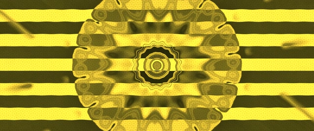 Neontunnel Gul Stjerne Eksplosjon VJ Loop 2.39:1 Cinemascope 60fps Skjermsparer