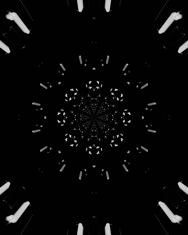 Neon Tunnel Fraktal Kaleidoskop Eksplosjon VJ Loop 4:5 Instagram 60fps Skjermbeskytter