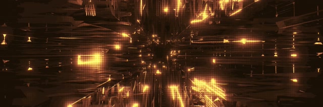 Golden neon tunnel 3:1 triple wide 60fps screensaver VJ loop