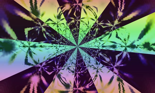 Neon Tunnel Kaleidoskop Mandala VJLoops 5:3 Wide 60fps Skjermsparer