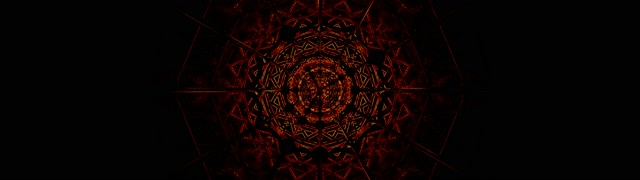 Neontunnel Rød Mandala Fraktal 32:9 Ultrawide 60fps Skjermsparer VJLoops