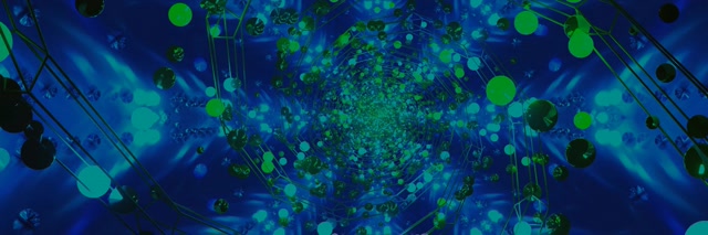 Neon Tunnel Grønn Boble Vortex VJLoops 3:1 Triple Wide 60fps Skjermsparer