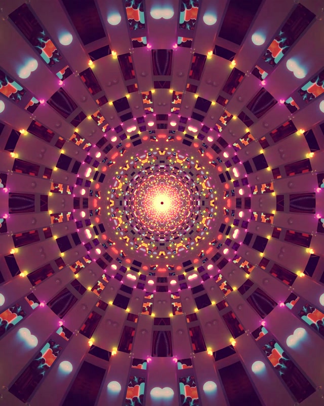 Neon Tunnel Kaleidoskop Virvel Vj Loop 4:5 Instagram 60fps Skjermsparer