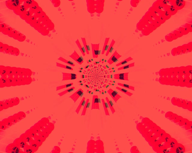 Neontunnel Rød Kaleidoskop Eksplosjon Vj Loop 5:4 industriell 60fps skjermsparer