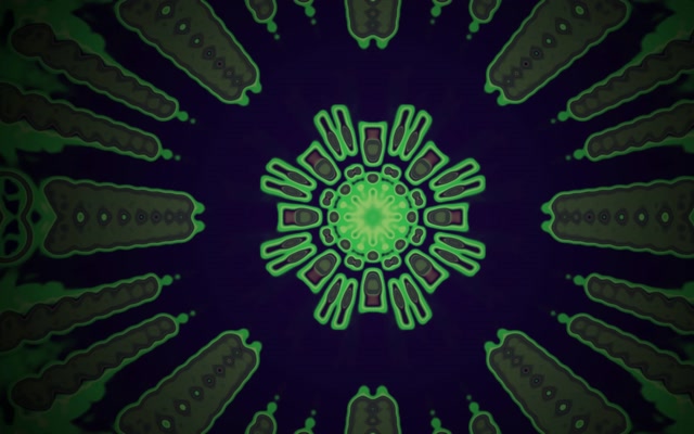 Neon Tunnel Grønn Radial Pigge Utbrudd VJ Loop 60fps 16:10 MacBook Skjermsparer