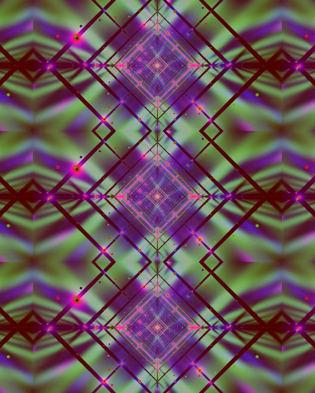 Neontunnel Diamant Rutenett VJ Loop 4:5 Instagram 60fps Skjermsparer