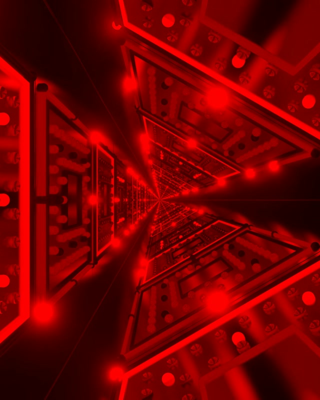 Neon Tunnel Rød Kaleidoskop Eksplosjon VJLoops 4:5 Instagram 60fps Skjermsparer