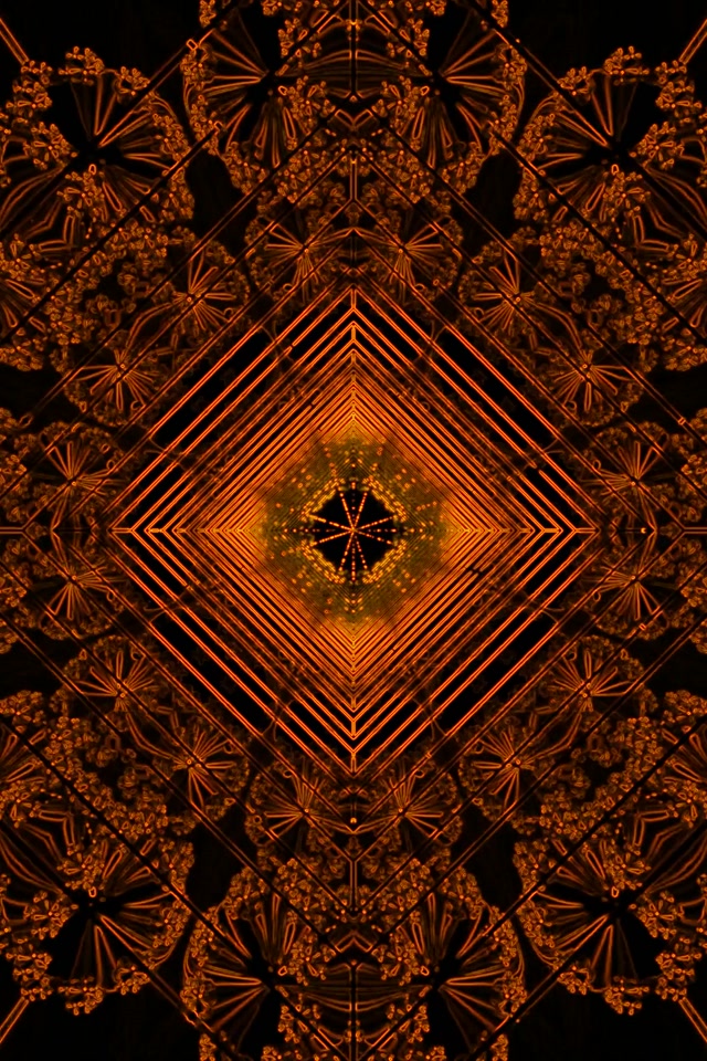 Neon Tunnel Fraktal Diamant Vortex 2:3 Photo Portrait 60fps Skjermsparer VJLoops