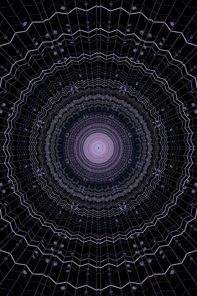 Lilla Edderkoppnett Neontunnel Vj Loop 2:3 Photo Portrait 60fps Skjermsparer