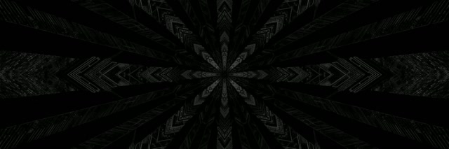 Mørk Grønn Fraktal Stjerne Neon Tunnel Vj Loop 3:1 Trippel Bred 60fps Skjermbeskytter