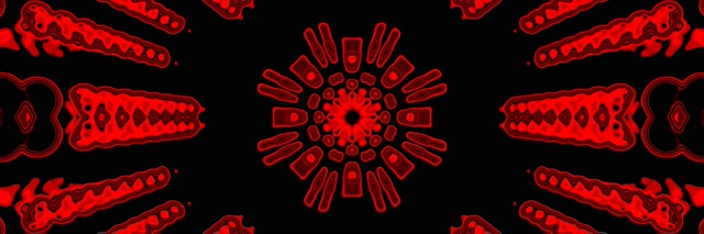 Red Neon Tunnel Kaleidoscope Burst 3:1 Ultrawide 60fps VJ Loop Screensaver