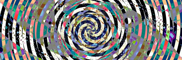 Neon Tunnel Spiral Vortex Rosa Grønn 3:1 Trippel Bred 60fps Skjermsparer VJ Loop