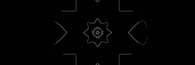 Neon Tunnel Snøflak Mandala Vj Loop 3:1 Trippel Bred 60fps Skjermbeskytter