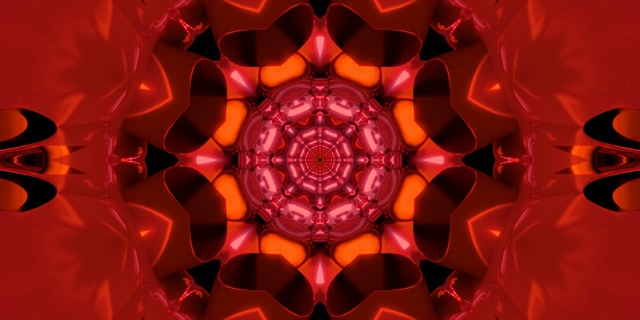 Rød Neontunnel Kaleidoskop Skjermbeskytter 2:1 Univisium 60fps VJ Loop