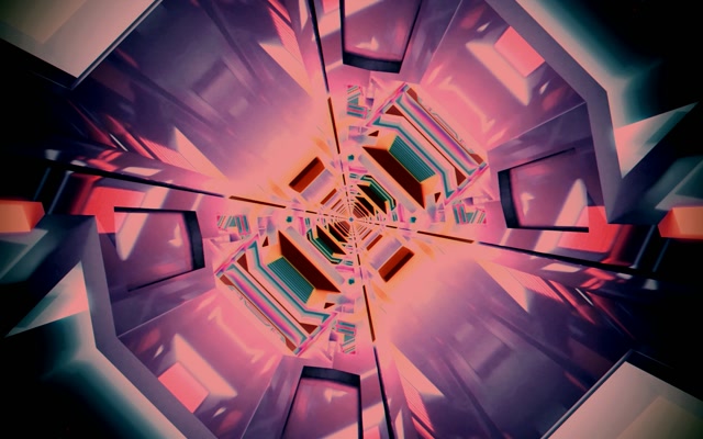 Neontunnel Oktagon Virvel VJ Loop 60fps 16:10 Macbook Skjermbeskytter