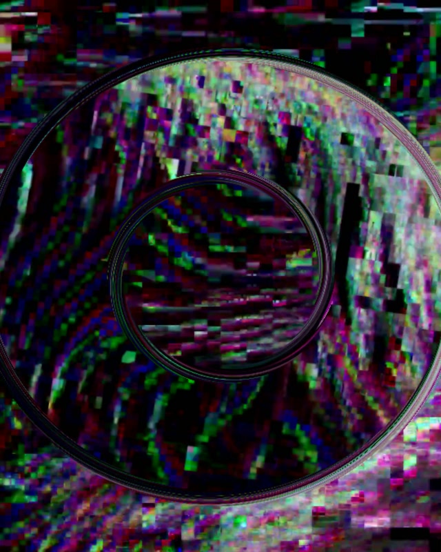 Neontunnel Glitch Piksel Eksplosjon VJ Loop 4:5 Instagram 60fps Skjermsparer