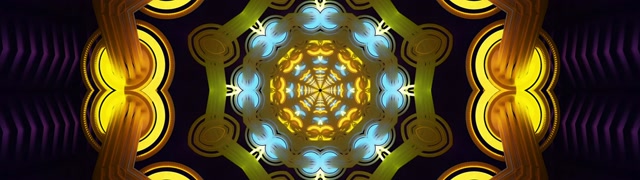 32:9 ultrawide neon tunnel skjermsparer gyllen mandala mønstre 60fps vj loop windows 11