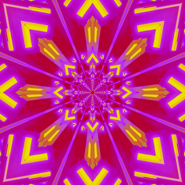 Neontunnel Kaleidoskop Eksplosjon VJ Loop 1:1 Kvadrat 60fps Skjermbeskytter