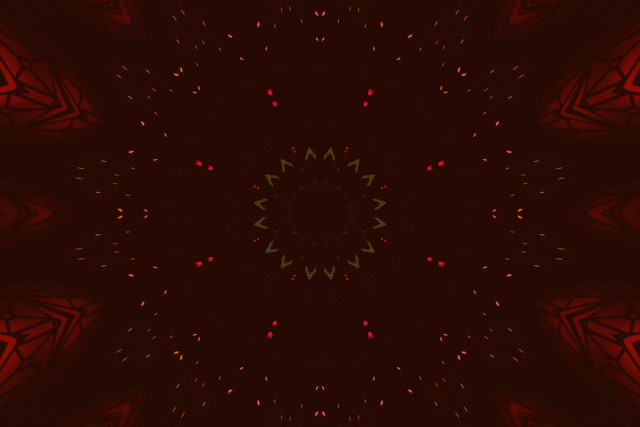 Neontunnel Rød Grønn Mandala Kalidoskop VJ Loop 3:2 Surface 60fps Skjermsparer