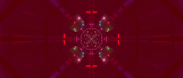 Neontunnel Oktagon Virvel VJ Loop 21:9 Ultrabred 60fps Skjermbeskytter