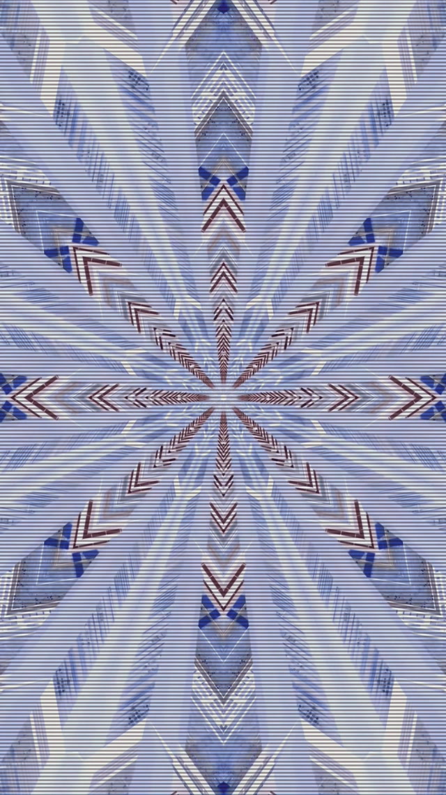 Blå Neon Tunnel Kaleidoskop 60fps 9:16 Reels Skjermbeskytter PC VJ Loop