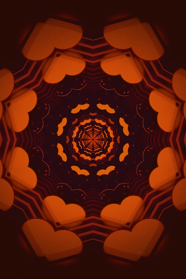 Neontunnel Brennende Mandala Virvel Skjermsparer 2:3 Photo Portrait 60fps Vj Loop