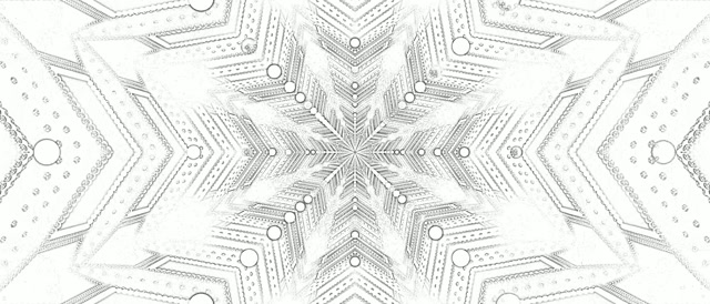 Hvit Neontunnel Snøfnugg 21:9 Ultrabred 60fps Skjermbeskytter PC VJ Loop