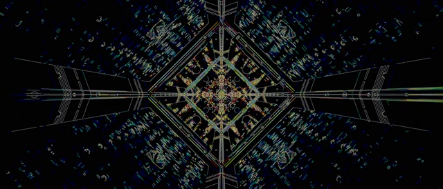 Neon Tunnel Skjermsparer 21:9 Ultrawide 60fps Geometrisk Blå VJ Loop