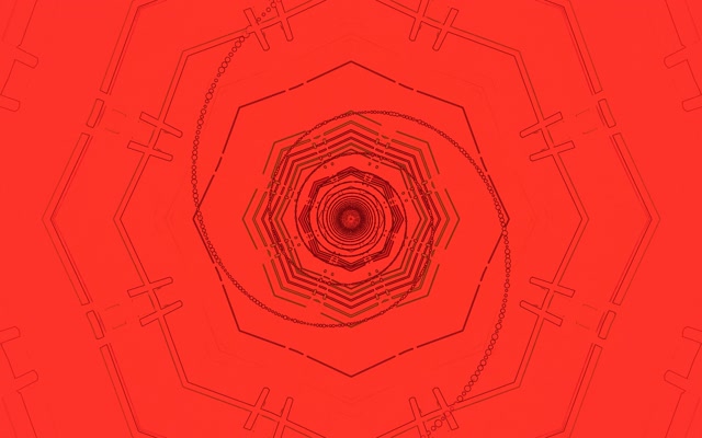 Rød Neon Tunnel Oktagon Virvel VJ Loop 60fps 16:10 MacBook Skjermsparer