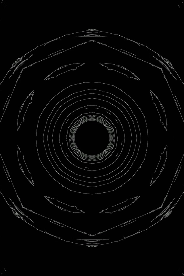 Neon Tunnel Konsentriske Ringer VJLoops 2:3 Photo Portrait 60fps Skjermsparer