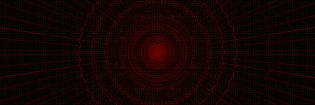 Rød Neon Tunnel VJLoops Heksagon Rutenett 3:1 Trippel Bred 60fps Skjermsparer