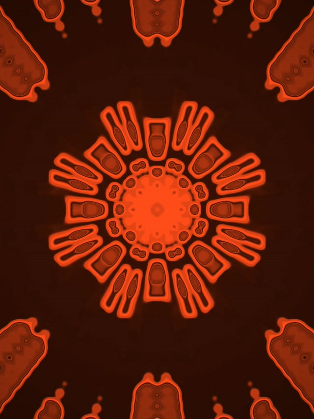 Neon Tunnel Radial Burst Kaleidoscope 3:4 iPad Portrait 60fps Screensaver VJ Loop