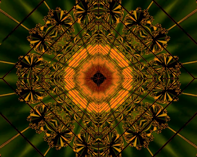 Neon Tunnel Oransje Diamant Vortex VJLoops 5:4 Industriell 60fps Skjermsparer