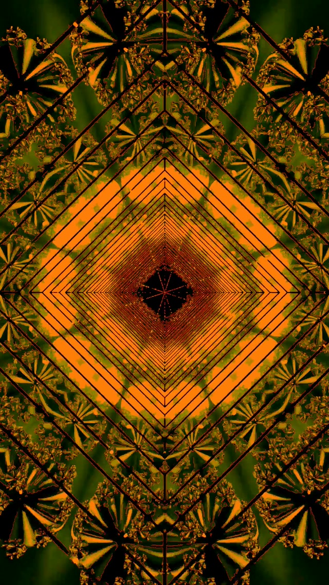 Neon Tunnel Oransje Diamant Vortex VJLoops 9:16 Reels 60fps Skjermsparer